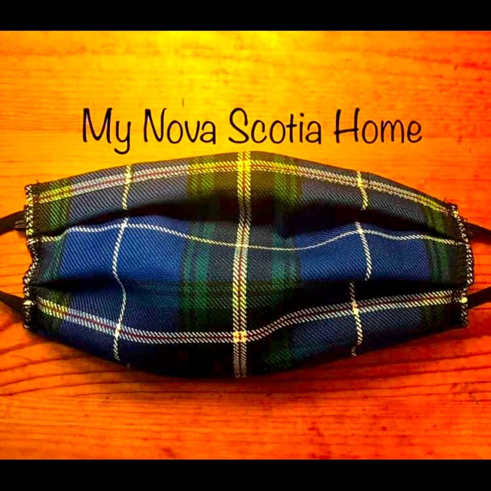 Brand new, Nova Scotia tartan plaid mask.
